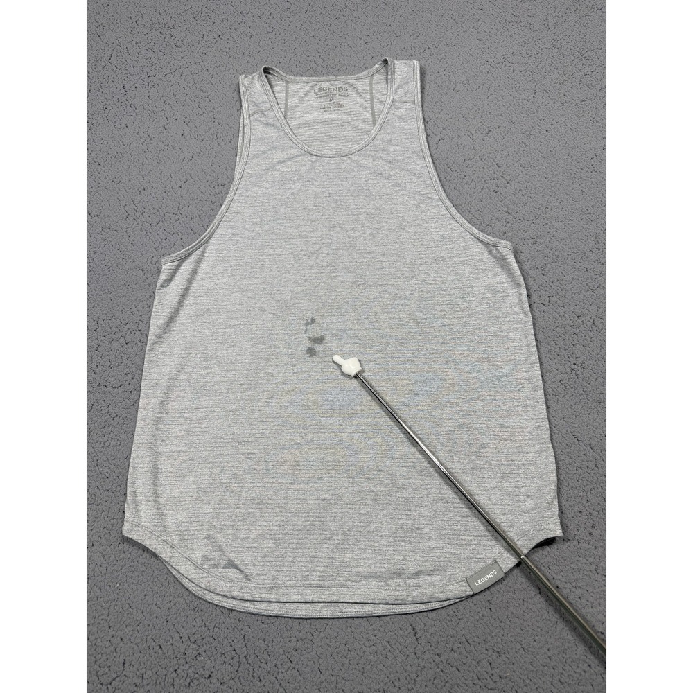 Legends Tank Top Mens Medium Gray Sleeveless Athletic Gym Training Workout